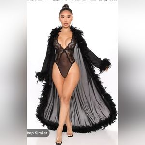 Fashion nova light as a feather robe